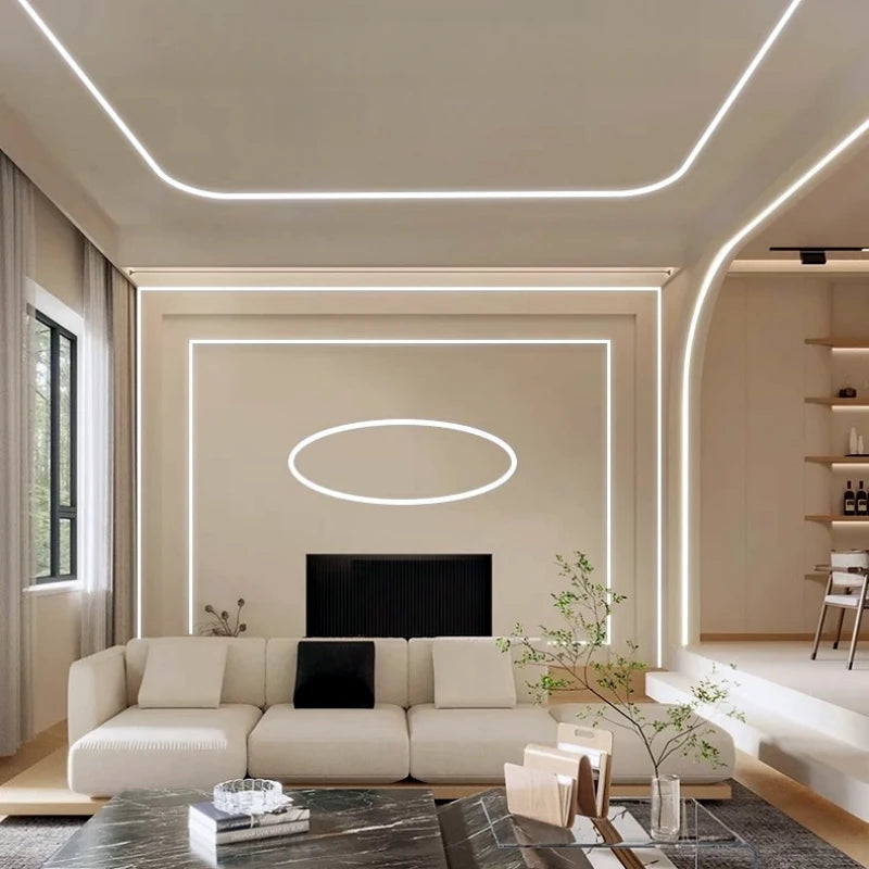 4x8mm Super Thin LED Neon Strip Light DC12V Flexible Waterproof Silicone Tube Diffuser Recessed Cabinet Bedroom Tape Neon Lights.