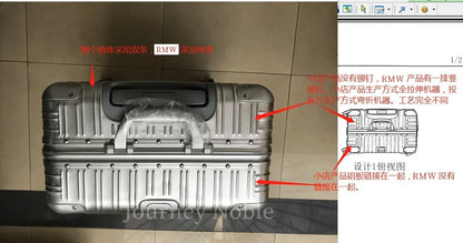 20/24/26/29 Zoll leichter Handgepäckkoffer aus Aluminium-Magnesium-Legierung – Kabinengepäck, Geschäftsreisetrolley mit Spinnerrädern.