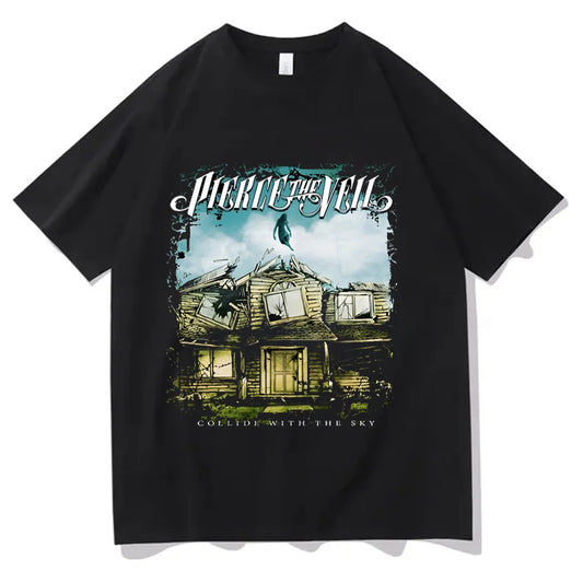 pierce the veil Pure Cotton EU size t-shirts anime men t-shirts y2k designer Japanese male clothes.