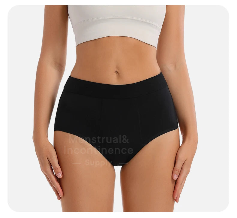 High Waist Menstrual Panties for Women 4-Layer Leakproof Protection Fast Absorbent Period Panties Heavy Flow Briefs