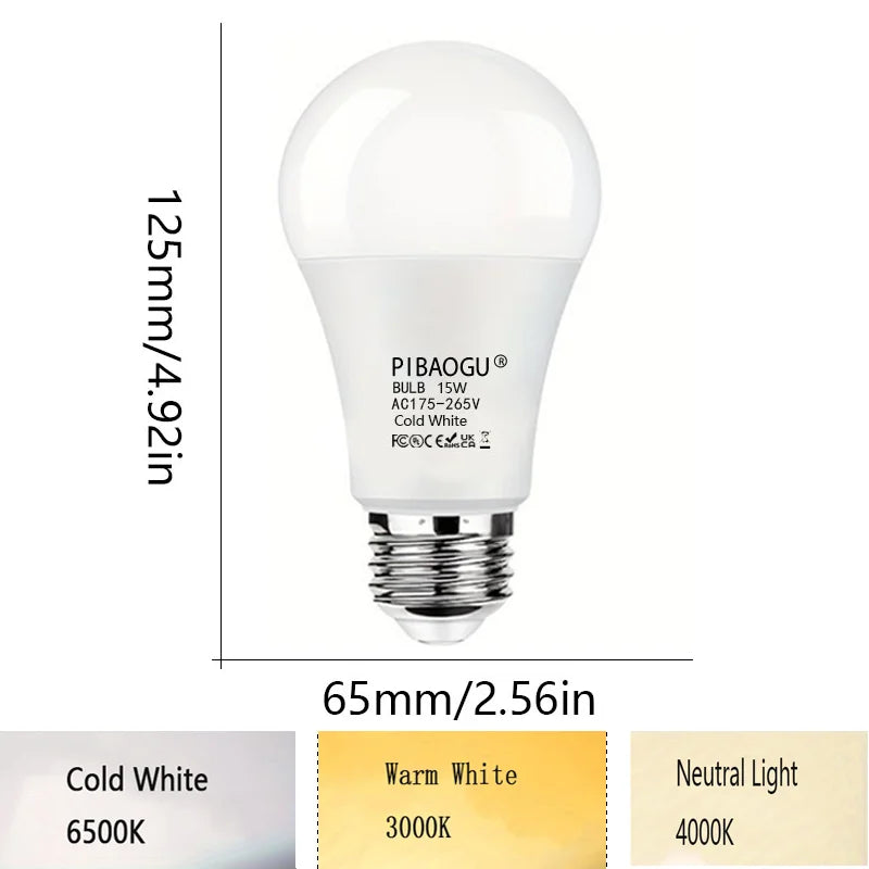 24 stücke Led-lampe E27 AC220V Led-leuchten 12 W 15 W Energiesparlampe Warm Kalt Neutral Licht für Wohnzimmer Hause Innen LED Bombilla.