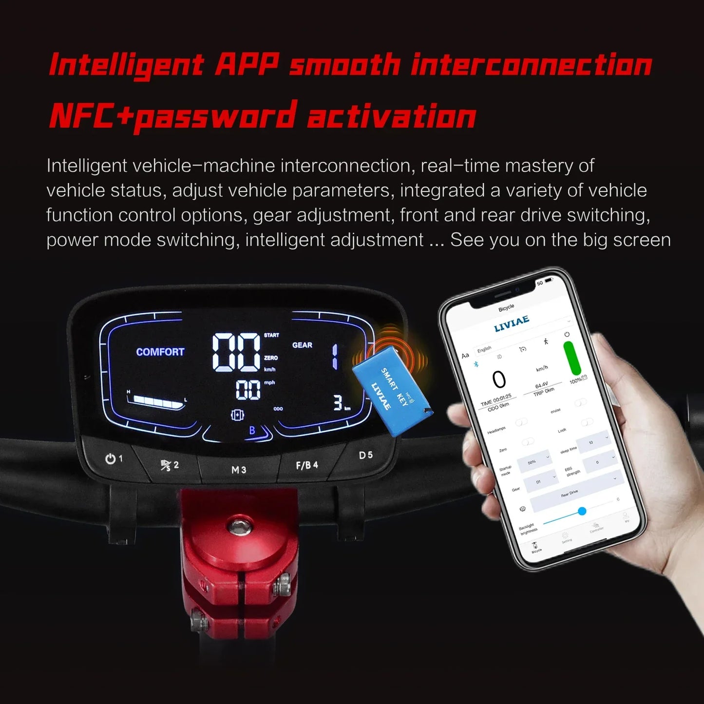 BOYUEDA S5 Electric Scooter 6000W Dual Motor 60V38Ah NFC Activation Scooters Electric 11" Off-Road Tire Bluetooth Connectivity.