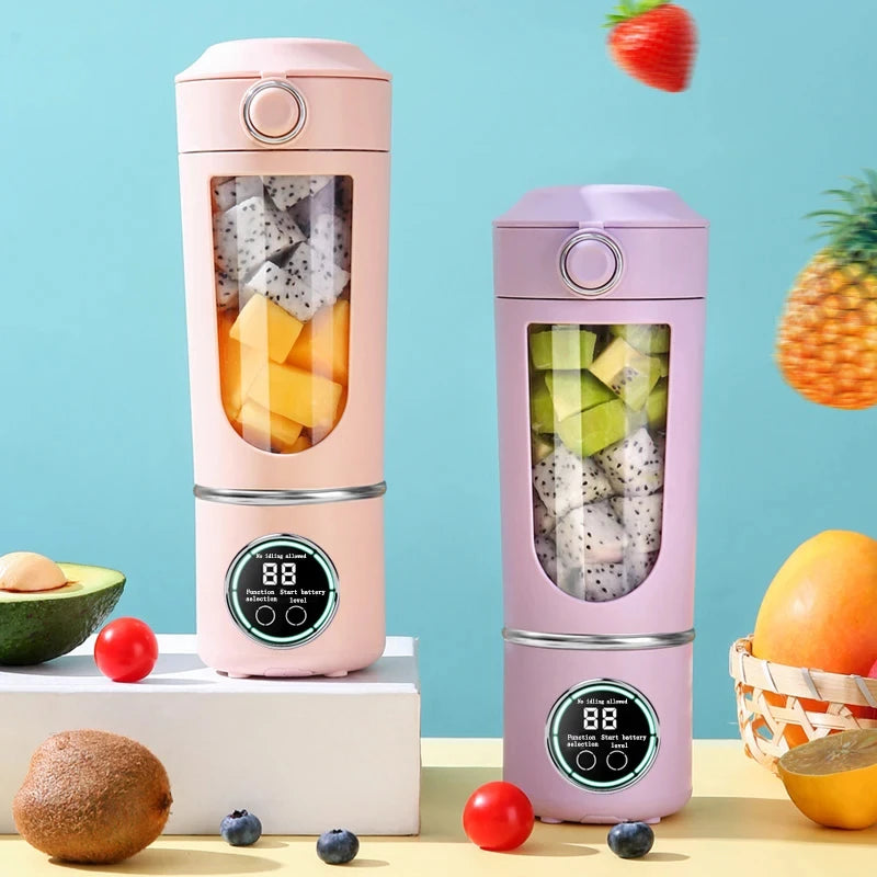 New Portable Juice Maker Blender for Shakes Smoothie 700ML Durable Juicer Steel Blades 2 In 1 Blender Bottle Smoothie Portable.