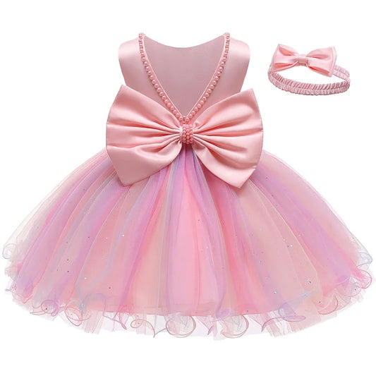 Neues elegantes Kleid für Mädchen Baby 1. Geburtstag Partykleid Säuglingskleid Mädchen Weihnachten Hochzeit Prinzessin Kleid Kind Festliches Kleid