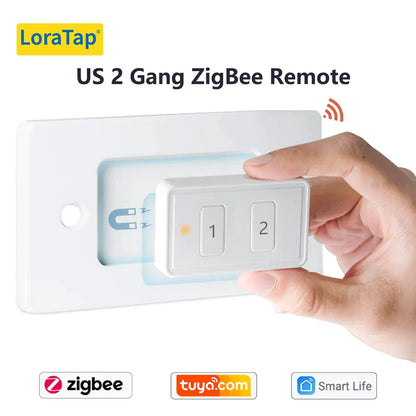 LoraTap ZigBee 3.0 Wireless 14 EU US Push Button Remote Tuya Scene Automation Control Switch Smart Life App Hub Need
