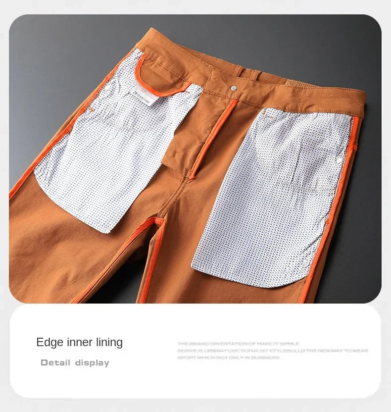 Seven-Color Stretch Jean Men's Trendy Wild Simple 97% Cotton High-End Slim-Fitting Small Straight Casual Men's Clothing Trousers.