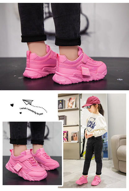 Kids Sports Shoes Children Casual Running Shoes for Boys Girls Air Mesh Breathable Fashion Sneakers Spring Summer Anti-skid Soft.