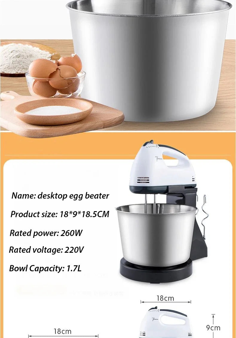 110V/220V Stand Food Mixers Kitchen Electric Food Blender Desktop Egg Whisk Cream Cake Dough Kneader Milk Frother Food Processor.