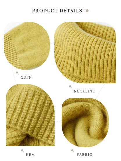 Gestrickte Pullover Kaschmir Pullover frauen 100% Merino Wolle Rollkragen Mode Pullover Winter Herbst Jumper Top Weibliche Kleidung