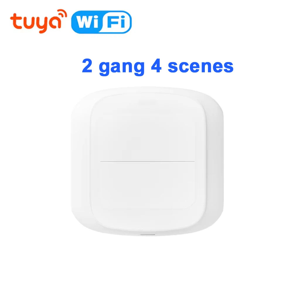Tuya Smart WiFi/Zigbee Schalter Push Button Schalter 2 Gang 6 Szene Wireless Smart Home Fernbedienung Automatisierung Szenario schalter.