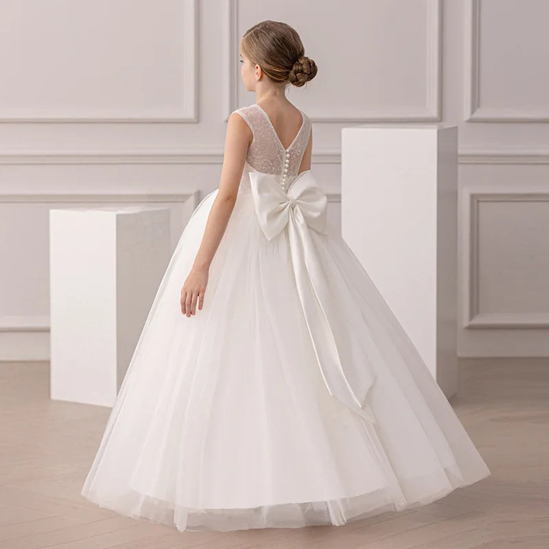 Brautjungfer Hochzeitskleid Blumenmädchen Prinzessin Kleid Elegante Mädchen Partykleider Klavier Performance Kleid Kinder Ballkleid.