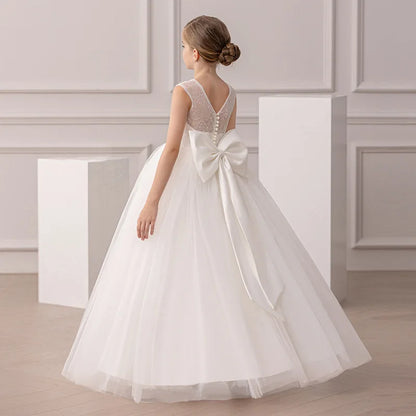Brautjungfer Hochzeitskleid Blumenmädchen Prinzessin Kleid Elegante Mädchen Partykleider Klavier Performance Kleid Kinder Ballkleid.