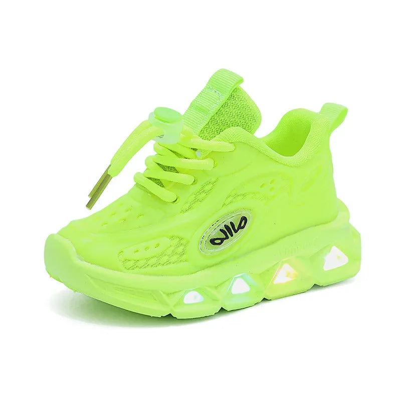 Baby Shoes2023 Spring Autumn New Boys and Girls Light Up Clunky Sneaker Small and Medium-sized Children's Soft Soled Baby Shoes.