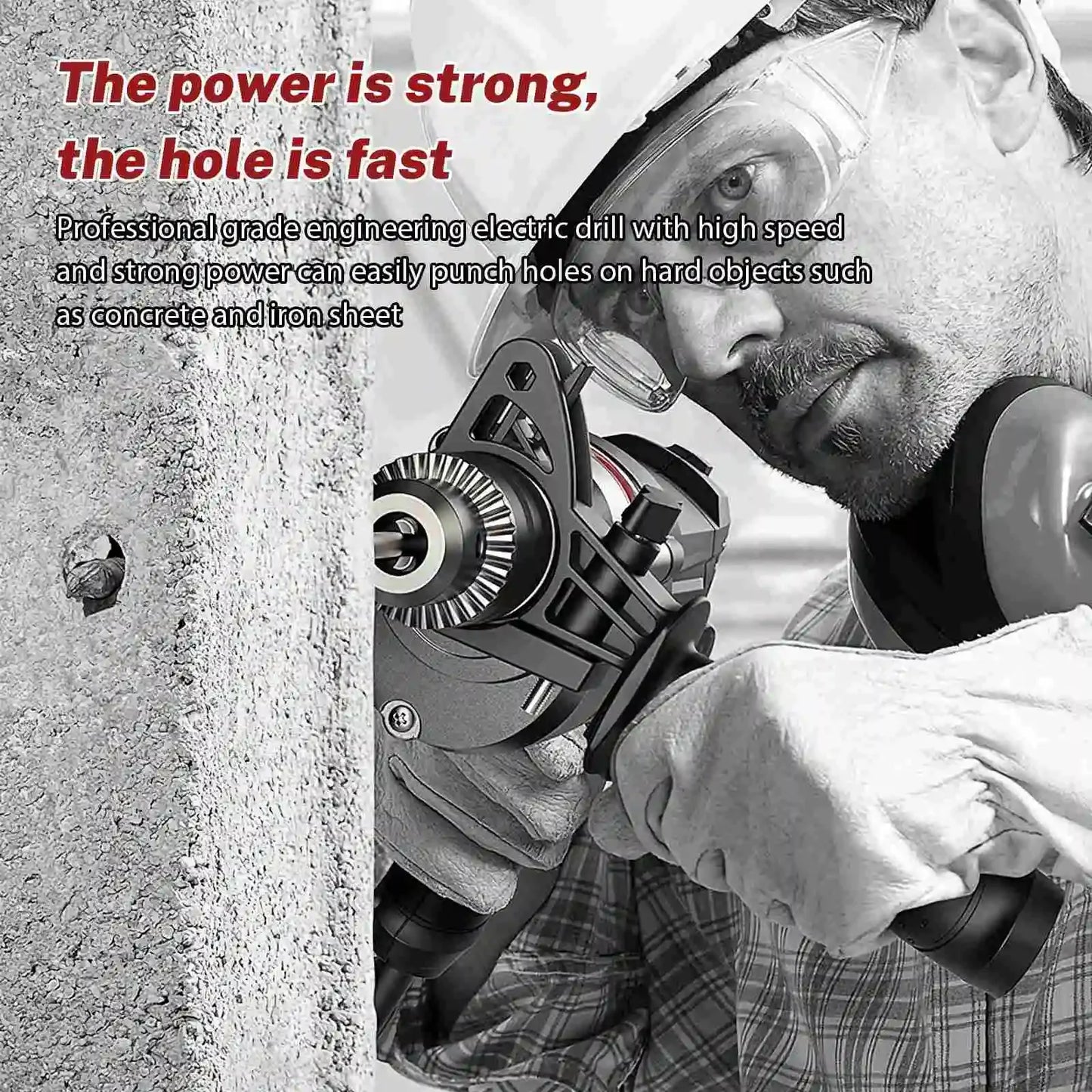 Elektrische Bohrmaschine Schlagbohrmaschine Multifunktions Variable Geschwindigkeit Holz Metall Stein Abschneiden Haushalt Wand Loch Bohren Elektrowerkzeuge