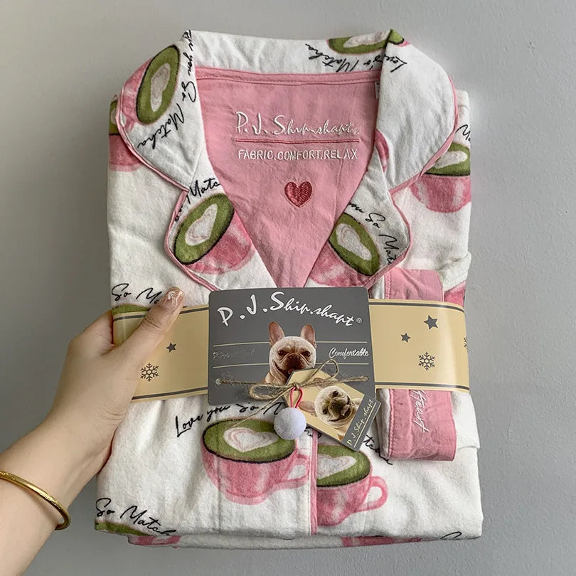 Matching Pajamas 2 Piece Set Women Pj Sets Women 2 Piece Set Outfit 100% Cotton Pajamas for Women Loungwear Set Loose Sleepwear.