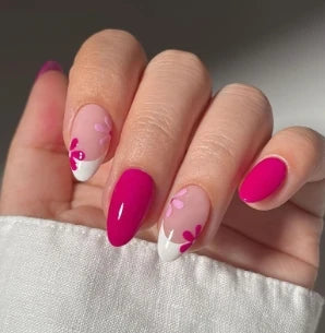 24Pcs/set Almond Press-On French Nail Tips Green Cat Eye False Nails Simple&Elegant Wearable Nail Art for Women&Girls Daily Wear.