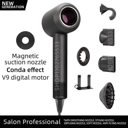 5 in 1 Electric Ionic Hair Dryer High Speed Bladeless HairDryer Negative Ion Professional 1.8M Super Leafless Hair Dryer