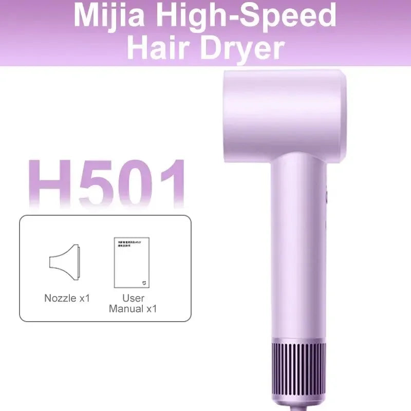 Original Xiaomi Mijia H501 High Speed Anion Hair Dryer Wind 62m/s 1600W 2min Quick Drying Professional Hair Care Negative Lon