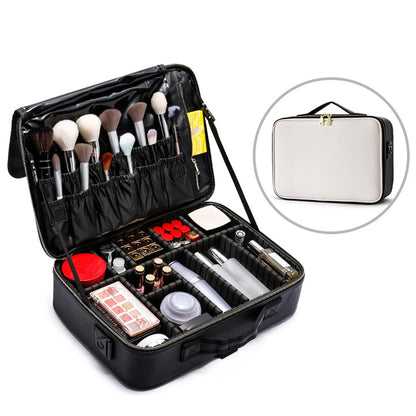 Three-layer Cosmetic Case Large Waterproof Oxford Cloth Manicure Makeup Toolbox,Travel Underwear Storage Box