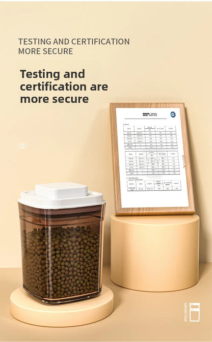 Square press storage tank sealed tank kitchen grains plastic candy jar fruit powder box transparent storage tank.