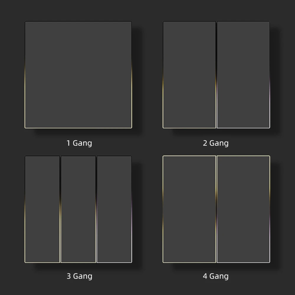 AVATTO Tuya WiFi/ZigBee EU Smart Licht Schalter 1/2/3/4Gang Taste Schalter mit Umgebungs Licht Funktioniert mit Alexa Google Home Alice.