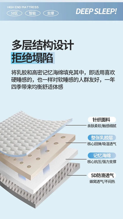 Latex matratze nach Hause gepolstert Studenten wohnheim Tatami verdickt Einzel-und Doppel benutzer definierte Memory Baumwolle Bett matte