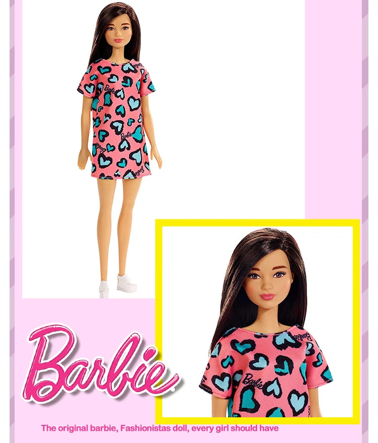 Original Mattel Barbie Fashionistas Doll Music Star Blonde Hair Bjd with Accessories Toys for Girls Collection Educational Props.