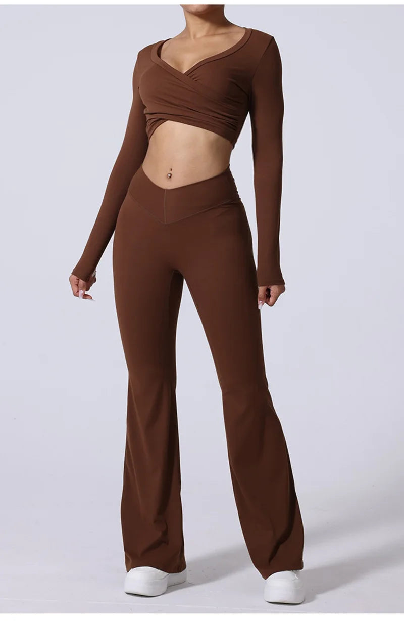 Cloud Hide Blue Sports Leggings Plus Size Long Yoga Pants Women Gym Fitness Running Flared Trousers High Waist Workout Tights.