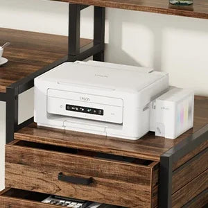 Tribe signs 63-Zoll-Computertisch mit Akten schubladen schrank, ergonomischer Schreibtisch mit Monitorst änder, industrieller Computer tisch