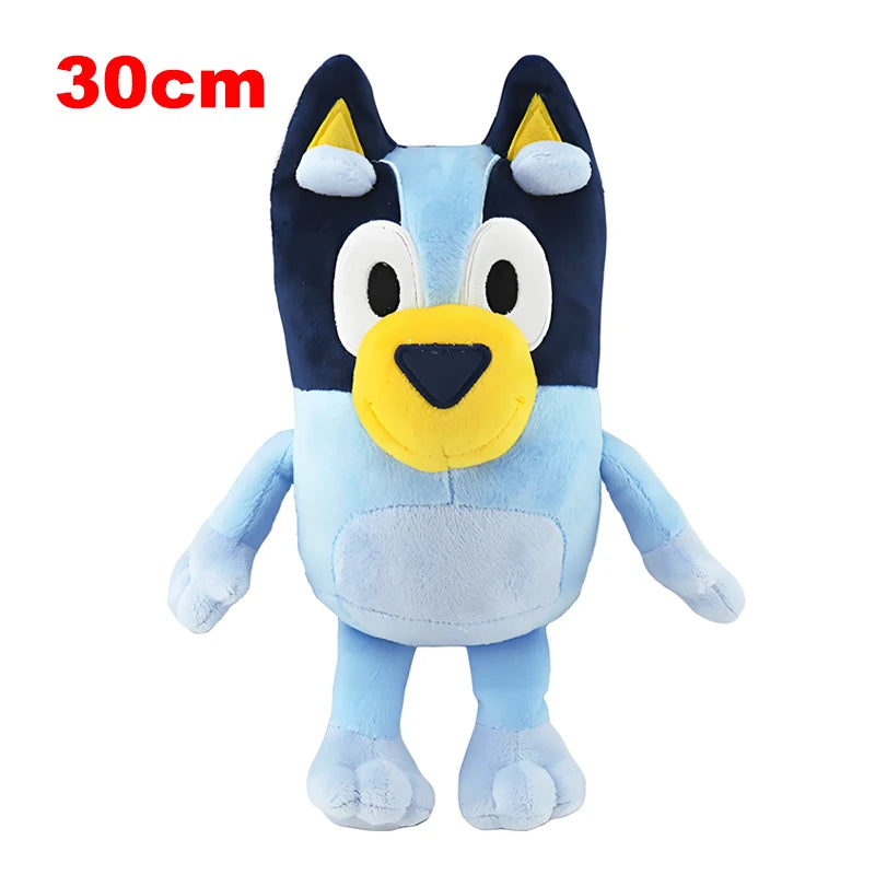 20/30CM Bluey Bingo Plush Dolls Cute Cartoon Christmas Hat And Shining Star Eye Anime Figure Stuffed Toys Birthday Gift For Kids.