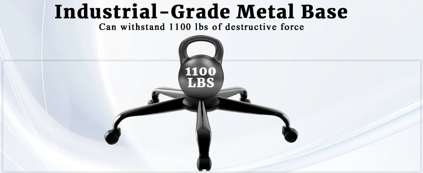 Ergonomischer Gaming-Stuhl, elektronischer Gaming-Stuhl mit Massage-Lendenwirbelstütze und Fußpedalen, Computerstuhl aus Stoff