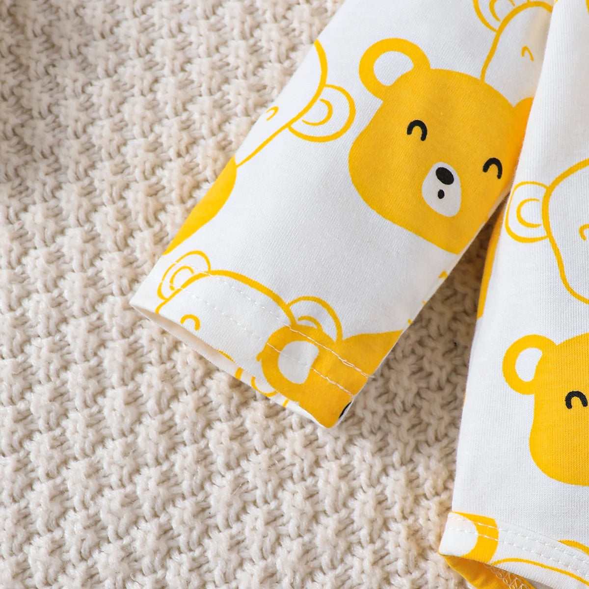 0-9 Months Baby Boy Set Little Bear Long Sleeve Bodysuit+Pants+Hat+Socks 4pcs/Set Baby Spring Autumn clothing Newborn set