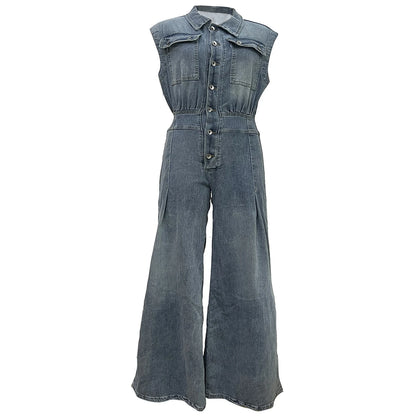 Denim Jumpsuit Women Loose Vintage Preppy Style Overalls Female Fashion Streetwear Chic Popular Harajuku 2025 Drop Shipping
