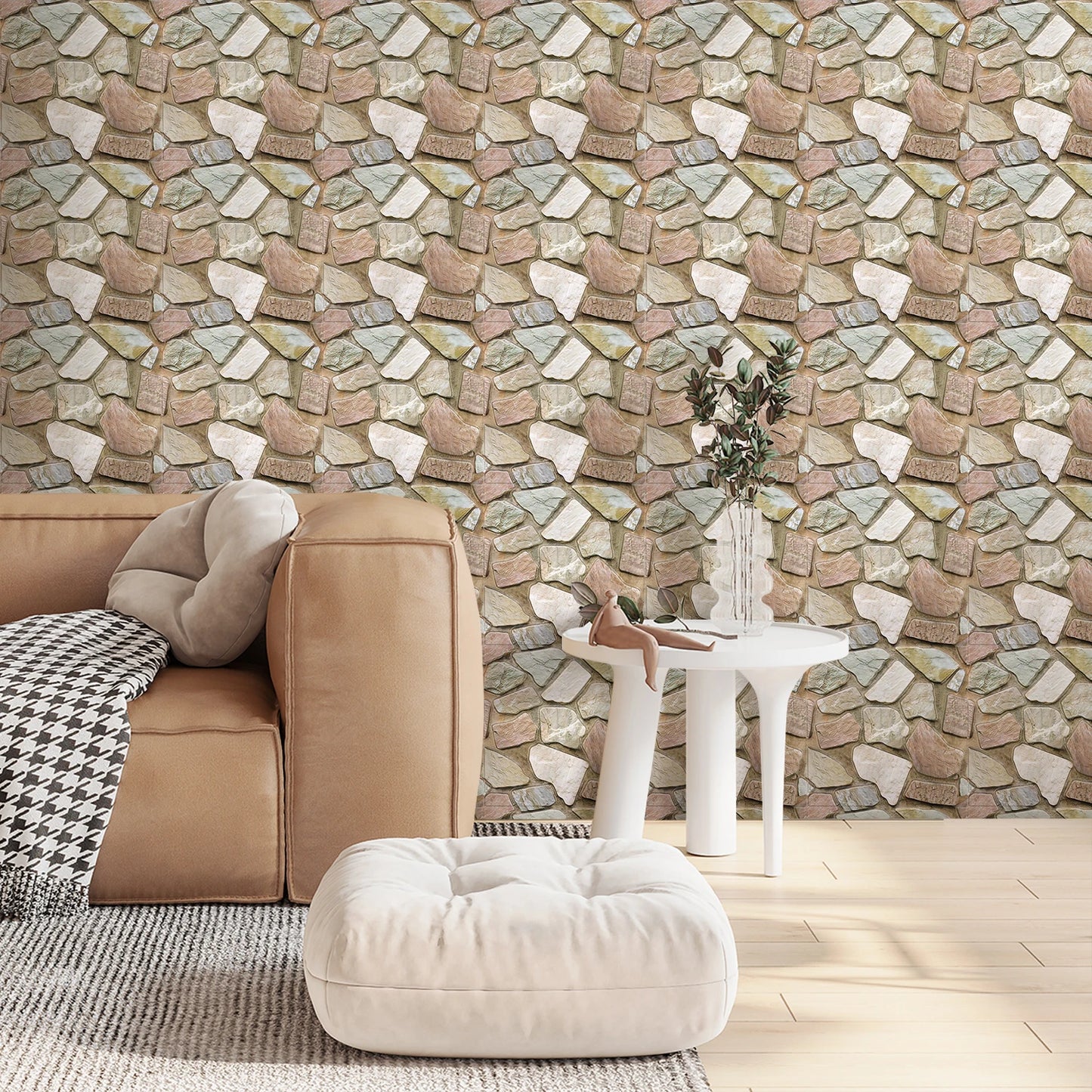 10/20 Pcs, 3D Faux Stone Peel and Stick Wall Panels, PVC Waterproof Wall Stickers ,Kitchen, Bathroom Wall Decoration, Backsplash