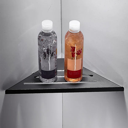 Wandmontiertes Eckregal für die Dusche, ohne Bohren, Eckshampoo aus Edelstahl 304, Körperwäsche, Aufbewahrungsorganisator für Badezimmer, Glasregal