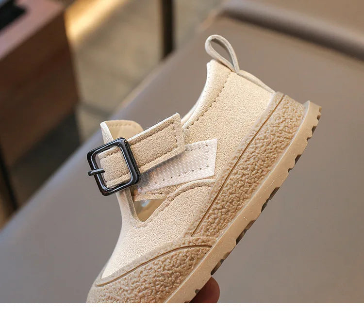 Boys' Boken Shoes Soft Soled Children's Shoes 2025 New Arrivals 0-1 years old Children's Sports Shoes Fashion Retro Bean Shoes.