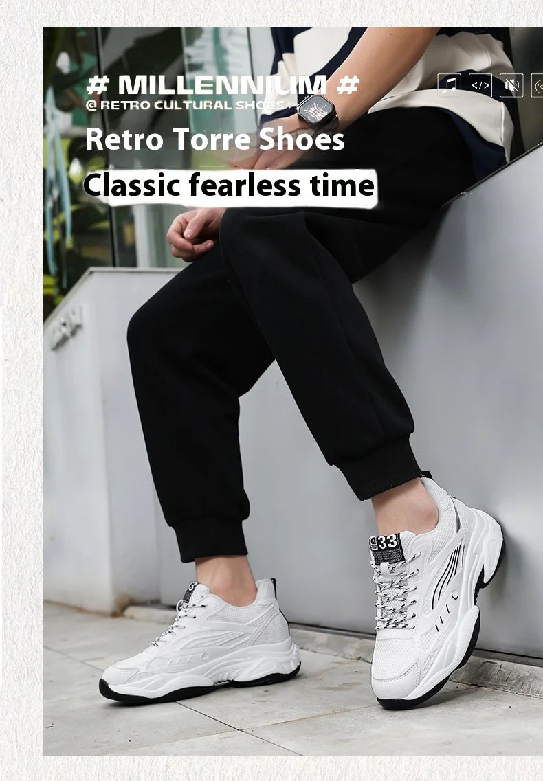 6CM Man Hidden Elevator Shoes Breathable Mesh Sneakers Anti-Slip Thick Sole Comfortable Casual Athletic Sports for Men Non-Slip.