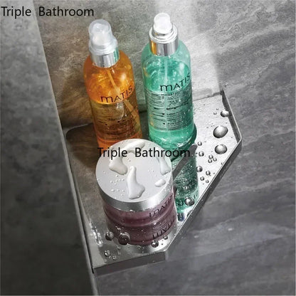 Bad Edelstahl Dusche Regal Wand-montiert Dreieck Korb Ecke Stehen Shampoo Dusche Gel Lagerung Halter Zubehör