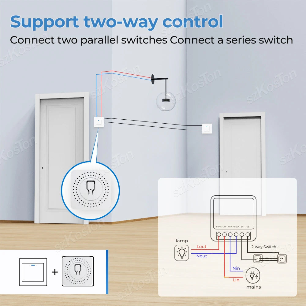 RF433 WiFi Smart Switch Tuya 16A Home Mini Relais Empfänger DIY Licht Schalter Automatisierung Controller Stimme Funktioniert mit Alexa Google.