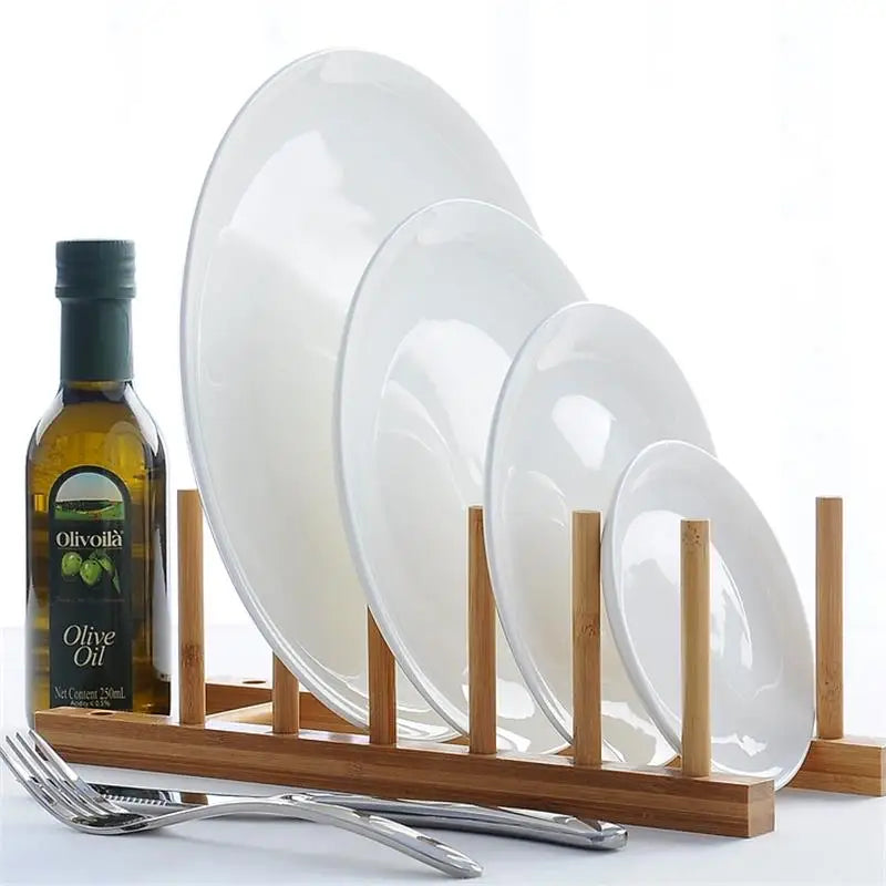 8 inch, plain white bone china vintage round deep plates, white ceramic tray, japanese style, dinner serving plate.