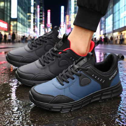 Men's Sneakers Classic Black Fashion Anti Slip Casual Outdoor Training Shoe Spring Autumn Lightweight Comfortable Work Shoes Men.