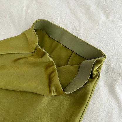 Women's Summer Elegant Acetate Short Meimard Short Skirt Lady Streetwear High Waist Slim Fishtail Mini Skirt.