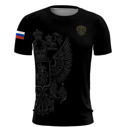 Russia Men's T-Shirts 3d Russian Flag Short Sleeve T-Shirt For Men Oversized Tees Mens Clothing Summer Casual Breath Sportswear.