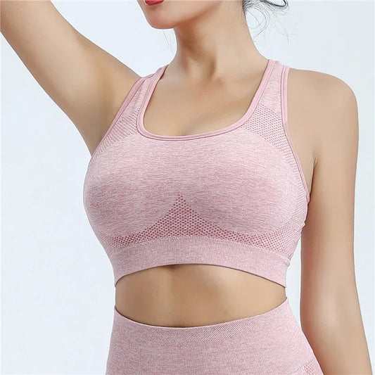 Women Sports Bra Top Push Up Fitness Yoga Bra Underwear Sport Tops For Women Breathable Running Vest Gym Wear.