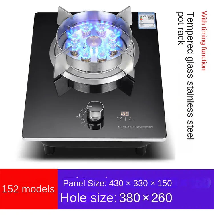 Gas Stove Single Stove Household Desktop Liquefied Gas Natural Gas Stove Embedded Stainless Steel Fierce Fire Stove Gas Cooker