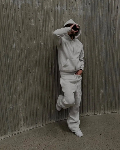 New embroidered retro pattern zipper hoodie Y2K men clothing Harajuku women clothing casual sweatpants couple suit tracksuit.