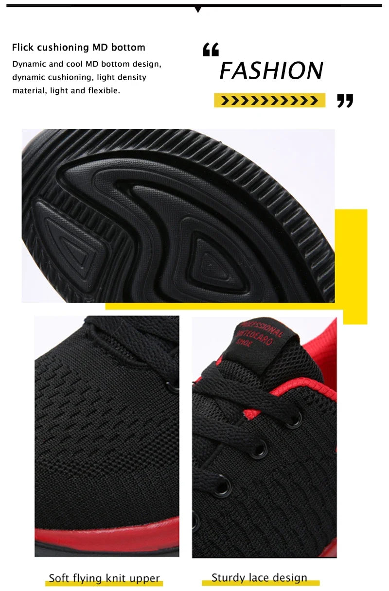 YRZL Sports Shoes for Men Shoes Sneakers Black Shoes Casual Men Knit Sneakers Breathable Athletic Running Walking Gym Shoes.