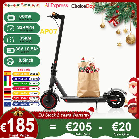 JUICEASE M365 P7 Electric Scooter 35KM Range 600W Powerful Motor 20°Climbing 36V 10.5AH with Turn Signal Escooter Christmas Gift.