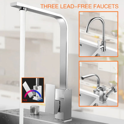 Kitchen sink lead-free handmade brushed 304 stainless steel 3mm thickness single bowl large size kitchen sink