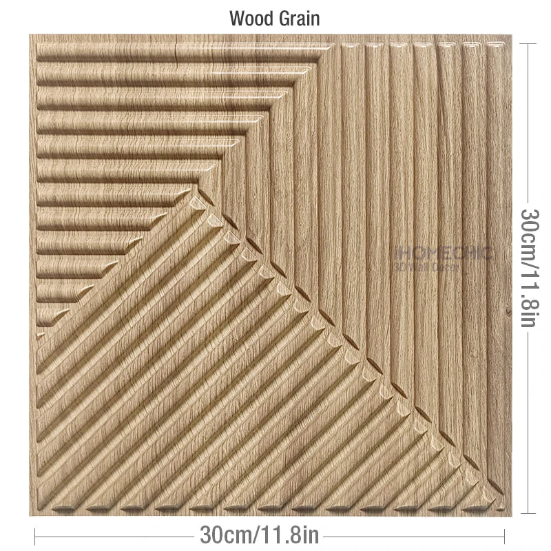 30x30cm Champagne gold color Game 3D Wall Panel Shining Gold 3D Wall Sticker Wedding party background wall art Wood grain paper